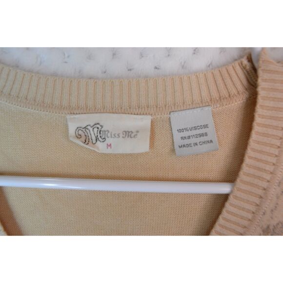 Miss Me Women's Medium Tan Dolman Sleeve Sweater - Picture 5 of 12